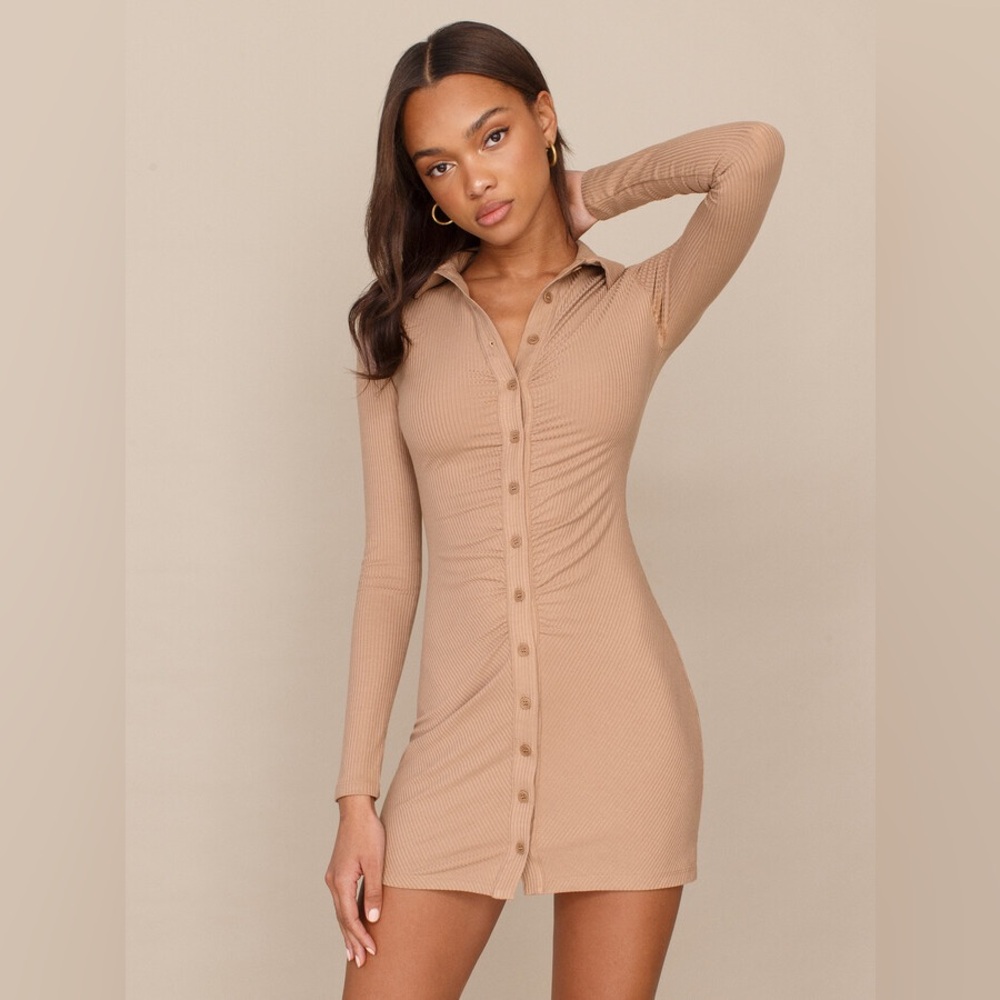 Reformation Amy Knit Dress - Sand